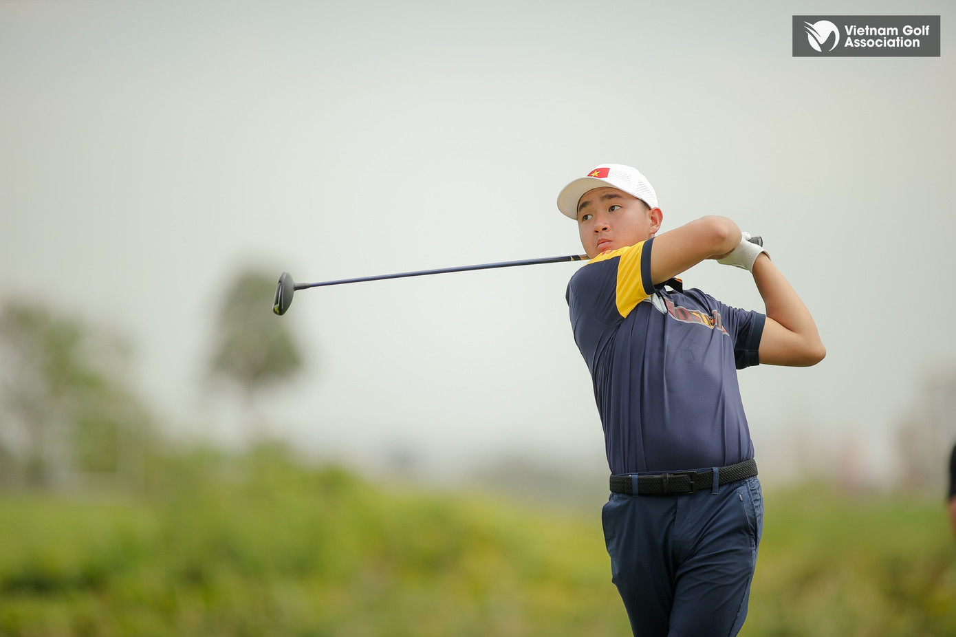 Nguyễn Anh Minh đánh âm gậy vòng 1 Junior Invitational 2025.