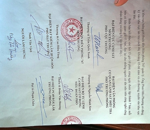 Biên bản hiện trường