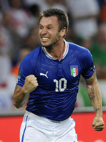 “Siêu quậy” Cassano đã tỏa sáng đúng lúc. Ảnh: Getty Images