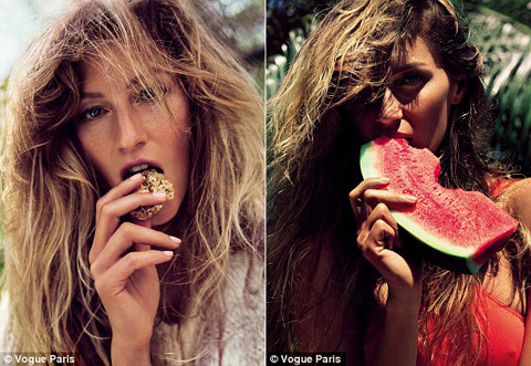 Siêu mẫu cho biết cô không hề phải ăn kiêng để giữ dáng như nhiều người