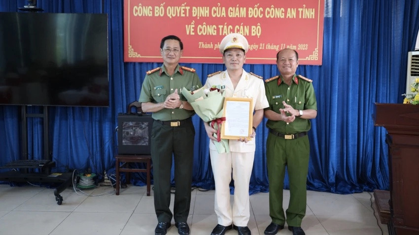 Thượng tá Lê Trung Ái làm Trưởng Công an TP Tây Ninh. Ảnh: VT