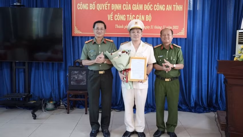 Thượng tá Lê Trung Ái làm Trưởng Công an TP Tây Ninh. Ảnh: VT Thượng tá Lê Trung Ái làm Trưởng Công an TP Tây Ninh. Ảnh: VT
