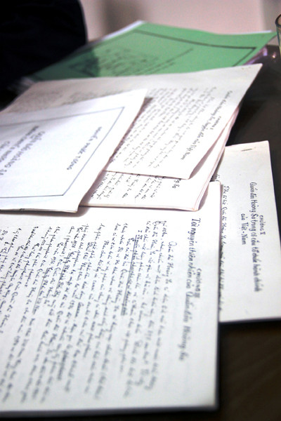 Bản thảo viết tay về Hoàng Sa của ông Tương