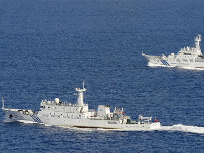 Tàu tuần duyên Nhật kè đuổi tàu hải giám Trung Quốc tại Điếu Ngư/Senkaku ngày 14-9