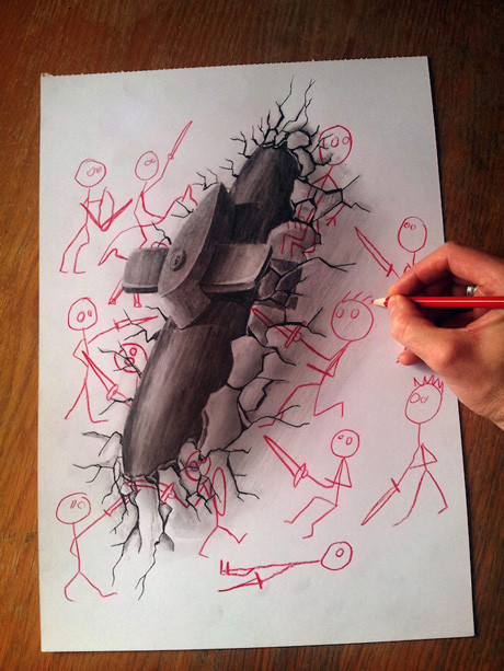 Trai 8X làm tác phẩm 3D siêu thực ảnh 7