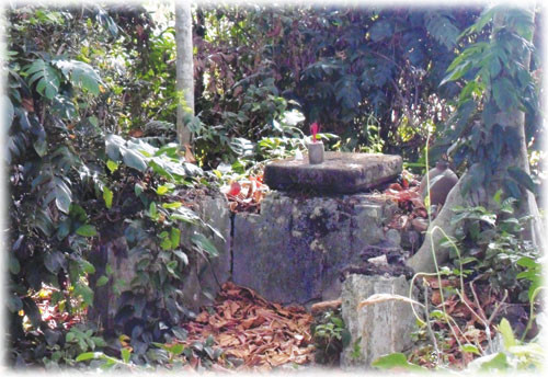 Miếu Con Bò nay chỉ còn một đống đổ nát - Ảnh: Lê Xuân Thọ. Miếu Con Bò nay chỉ còn một đống đổ nát - Ảnh: Lê Xuân Thọ