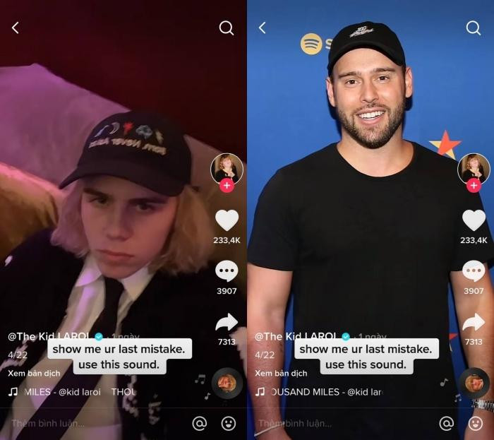 The Kid LAROI chèn ảnh Scooter Braun trên video TikTok gây tranh cãi. - Ảnh: Billboard Vietnam The Kid LAROI chèn ảnh Scooter Braun trên video TikTok gây tranh cãi. - Ảnh: Billboard Vietnam