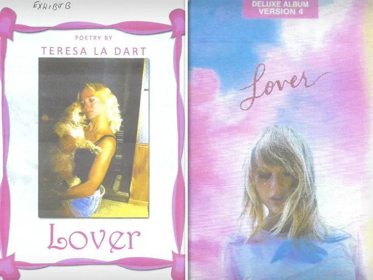 Cuốn sách của Teresa La Dart và album Lover của Taylor Swift. Cuốn sách của Teresa La Dart và album Lover của Taylor Swift.