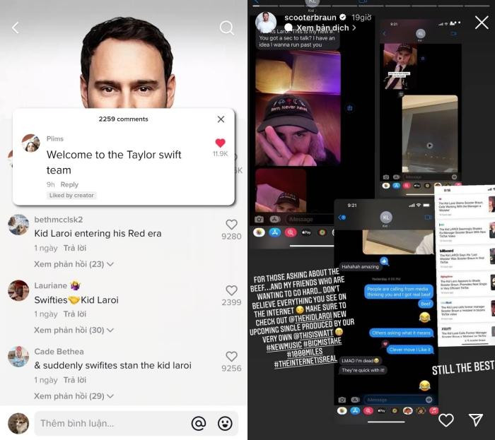 Các Swifties “quay xe” trong phút chốc sau khi Scooter Braun tiết lộ về màn PR “đi vào lòng đất”. - Ảnh: Billboard Vietnam Các Swifties “quay xe” trong phút chốc sau khi Scooter Braun tiết lộ về màn PR “đi vào lòng đất”. - Ảnh: Billboard Vietnam