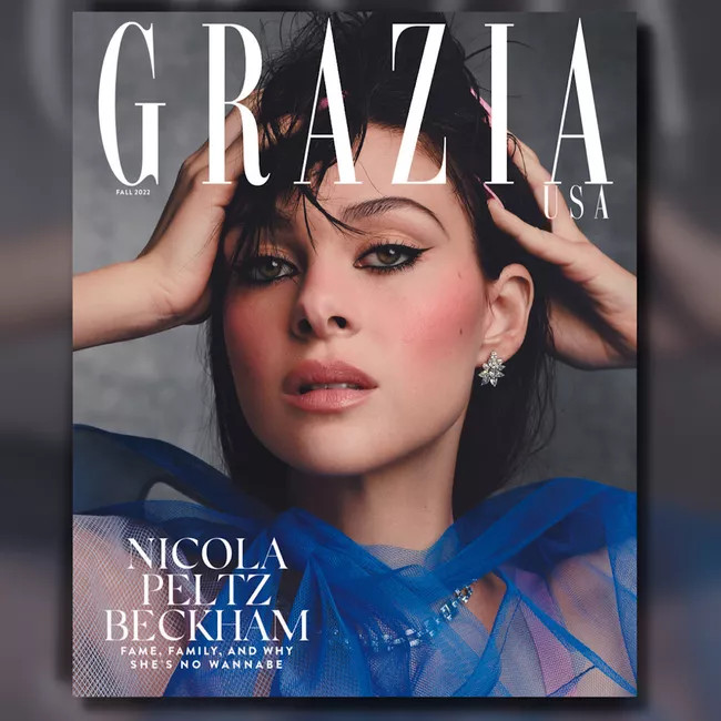 Nicola Peltz xuất hiện trên bìa tạp chí Grazia ấn bản phát hành tại Mỹ.