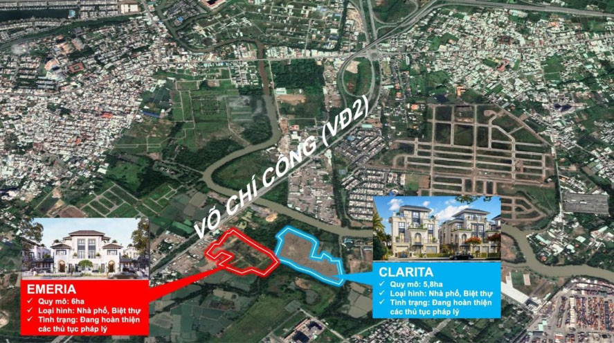 Vị trí 2 khu đất mà nhóm Keppel Consortium sẽ sở hữu 49% cổ phần trong hai dự án với Công ty Khang Điền. Vị trí 2 khu đất mà nhóm Keppel Consortium sẽ sở hữu 49% cổ phần trong hai dự án với Công ty Khang Điền.