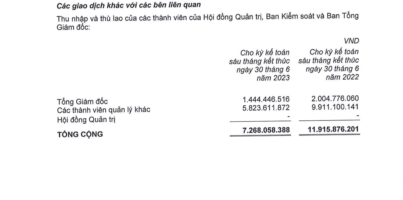Báo cáo tài chính của Tập đoàn Đất Xanh không nêu chi tiết thu nhập của từng lãnh đạo. Báo cáo tài chính của Tập đoàn Đất Xanh không nêu chi tiết thu nhập của từng lãnh đạo.