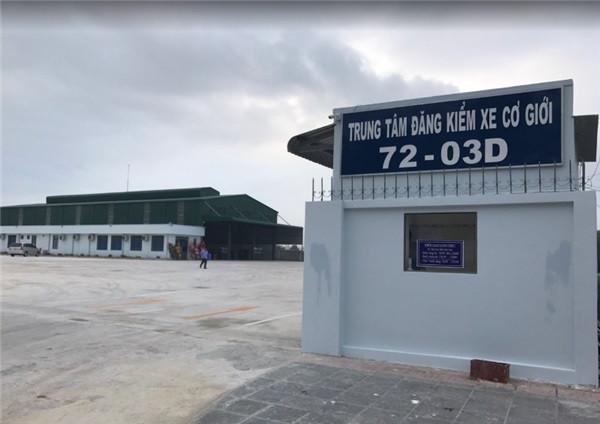 Trung Tâm đăng kiểm xe cơ giới 72-03D, nơi xảy ra vụ việc.