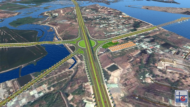Phối cảnh dự án nâng cấp, mở rộng đường ven biển Vũng Tàu - Bình Thuận (ĐT994).