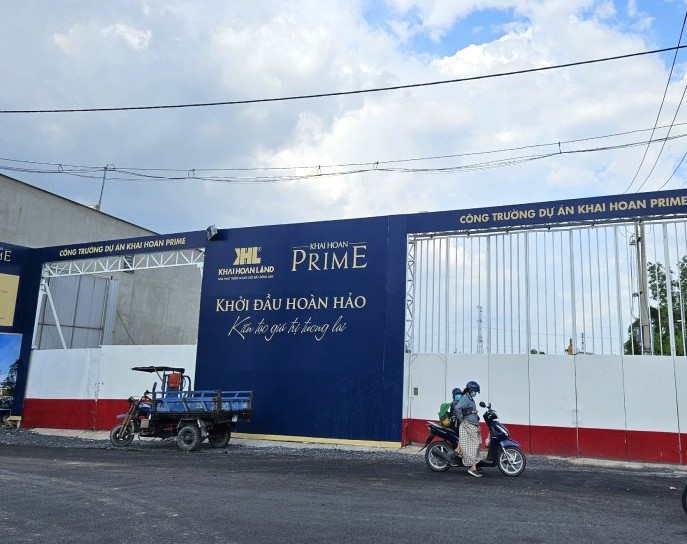 Công trường dự án Khải Hoàn Prime ở huyện Nhà Bè. Ảnh: TTTĐ.