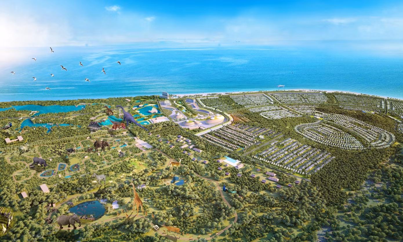 Phối cảnh dự án Vườn thú hoang dã Safari và Khu du lịch nghỉ dưỡng Bình Châu.