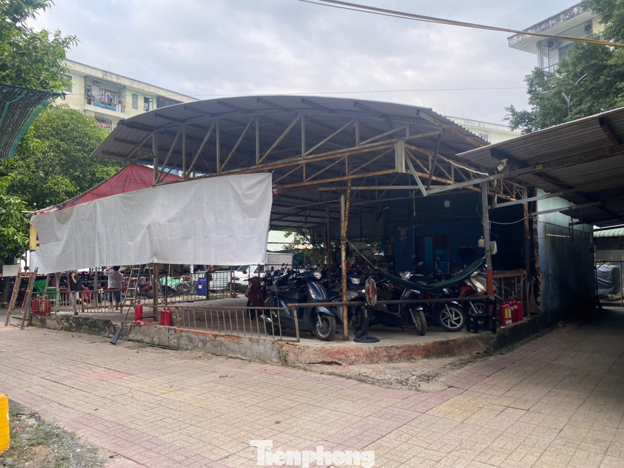 Ở chung cư K26, có hàng loạt bãi giữ xe không đúng với bản vẽ hiện trạng mặt bằng tổng thể đã được phê duyệt, ngày đêm thu tiền cư dân.