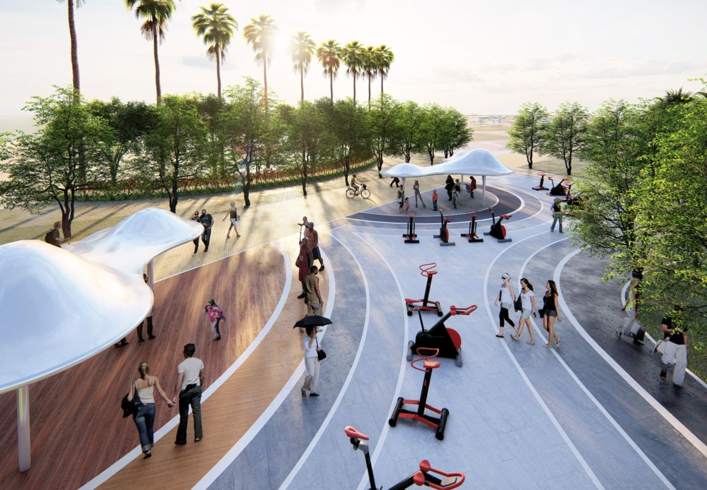 Khu thể dục thể thao ngoài trời.