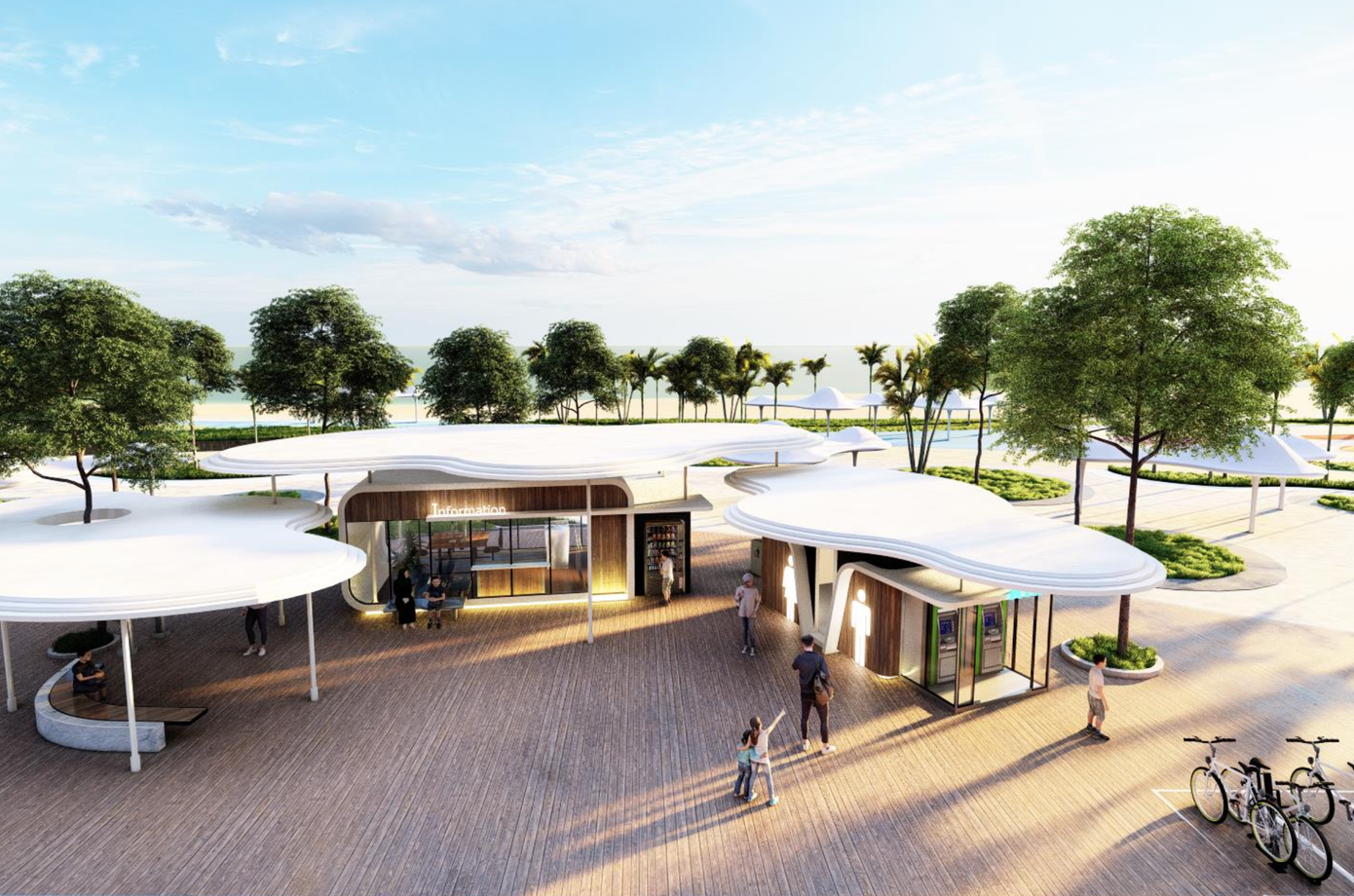 Không gian trạm tiện ích điển hình ở khu vực Bãi Sau.