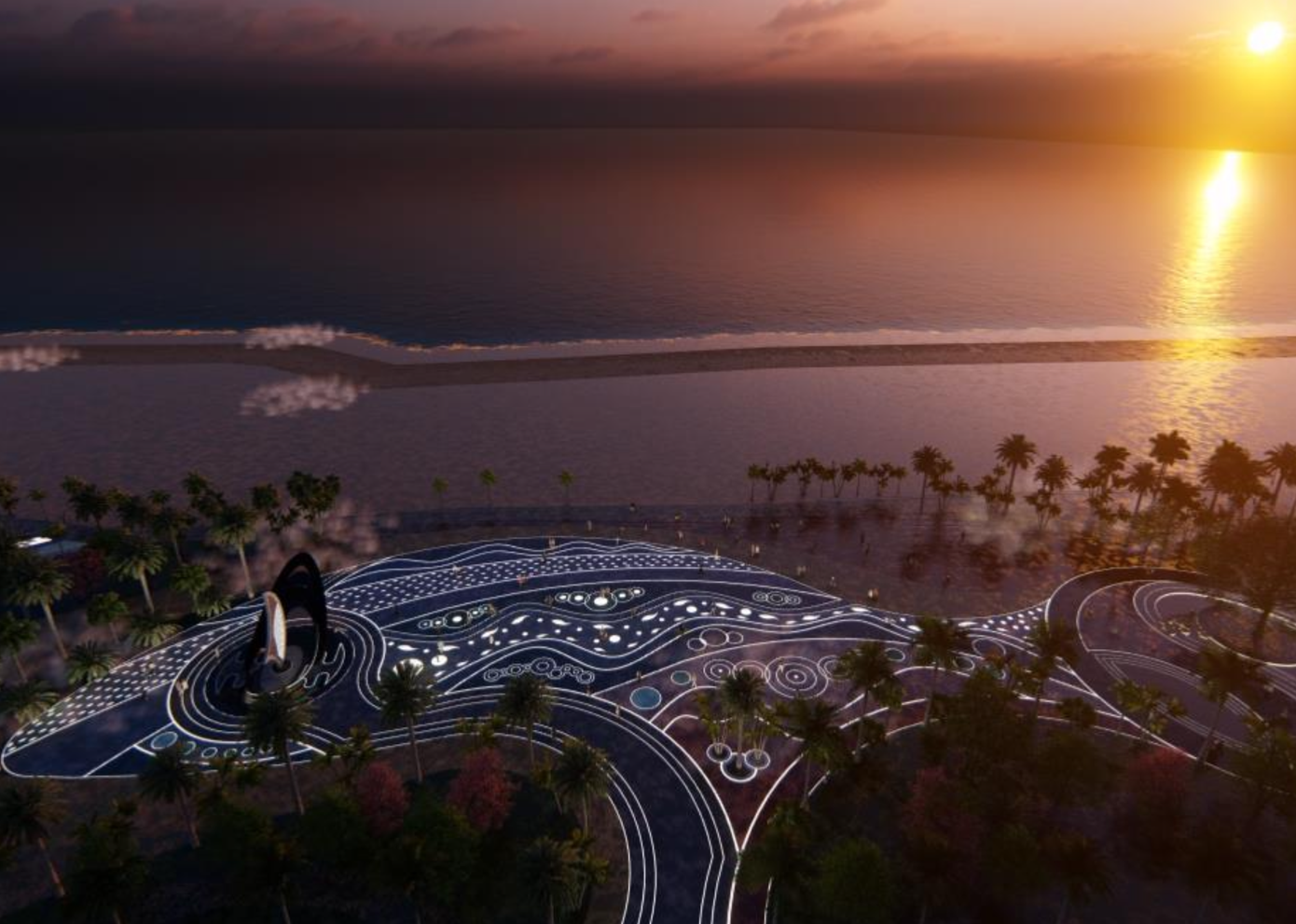 Không gian mở Song Ngư - Trình diễn ánh sáng khu vực Bãi Sau.