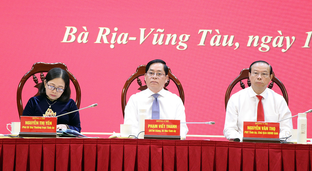 Thường trực Tỉnh ủy Bà Rịa - Vũng Tàu chủ trì Hội nghị Ban Chấp hành Đảng bộ tỉnh lần thứ 14, nhiệm kỳ 2020 - 2025.