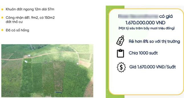 Theo thông tin trên một ứng dụng công nghệ blockchain để đầu tư BĐS thì chỉ cần bỏ ra gần 1,7 triệu đồng là khách hàng đã trở thành một trong số nhiều chủ nhân của khu đất có tổng giá trị hơn 1,67 tỷ đồng. Tuy nhiên, tính pháp lý của loại hình này còn rất mù mờ và chưa rõ ràng.