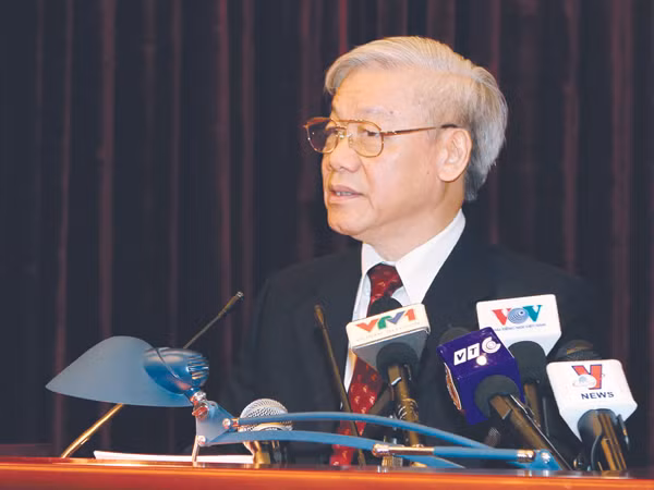 Tổng Bí thư Nguyễn Phú Trọng tại hội nghị.