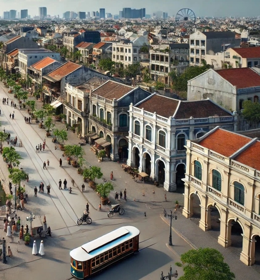 Một góc phim trường với những toà nhà cổ kính Một góc phim trường với những toà nhà cổ kính