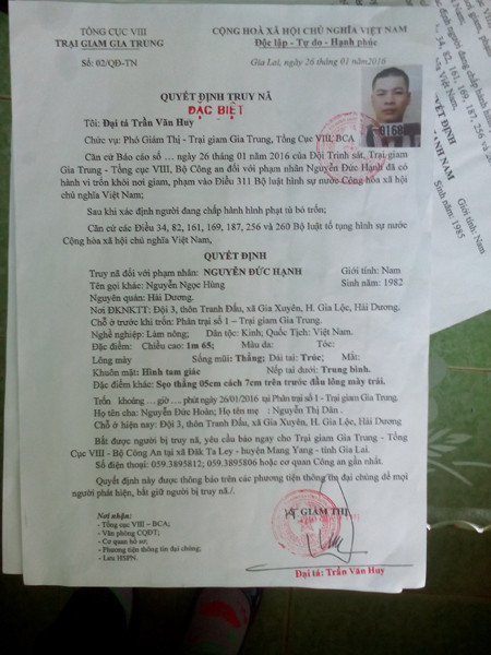 Truy nã đặc biệt ba phạm nhân vượt ngục ảnh 2