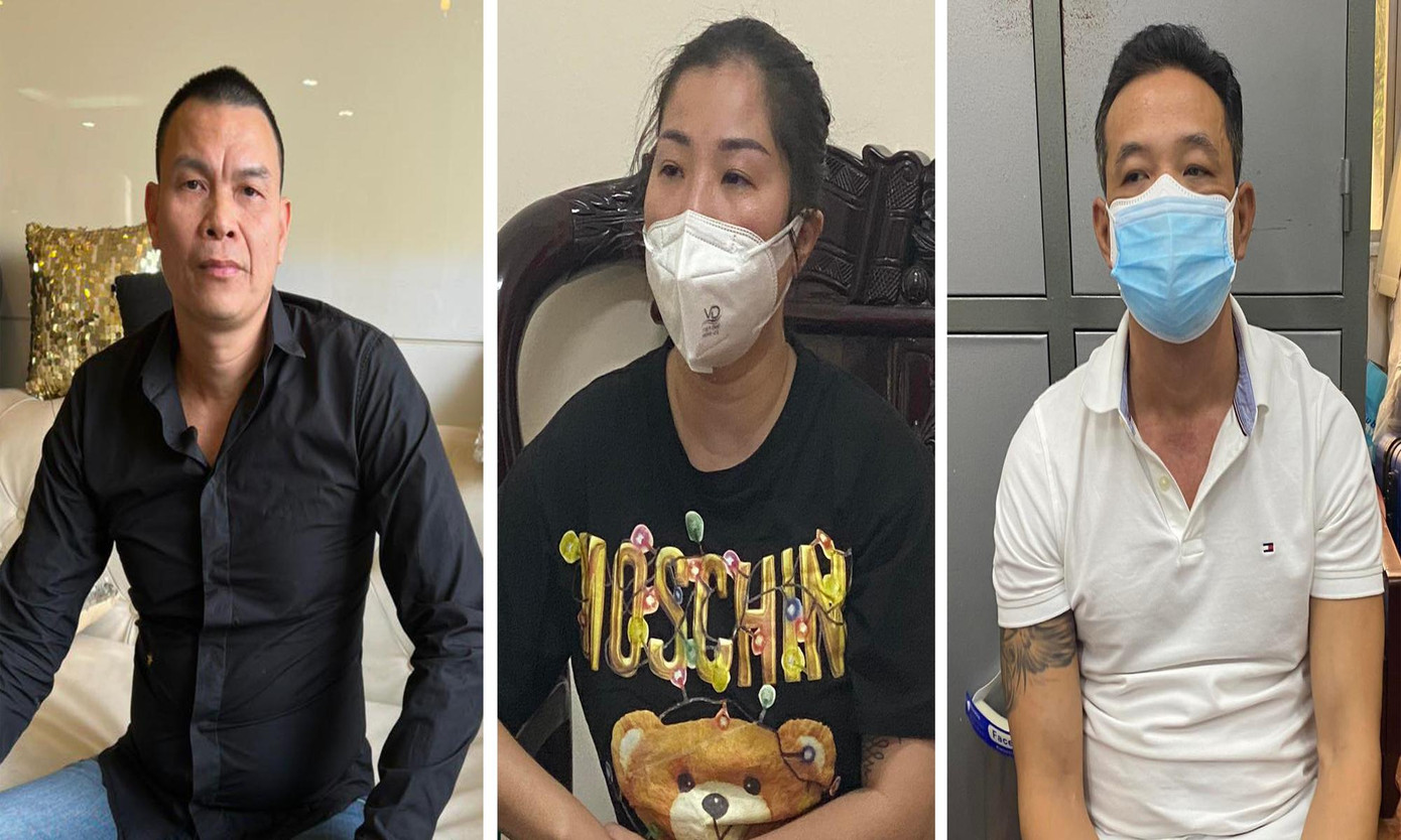 Các đối tượng trong đường dây đánh bạc bị bắt.