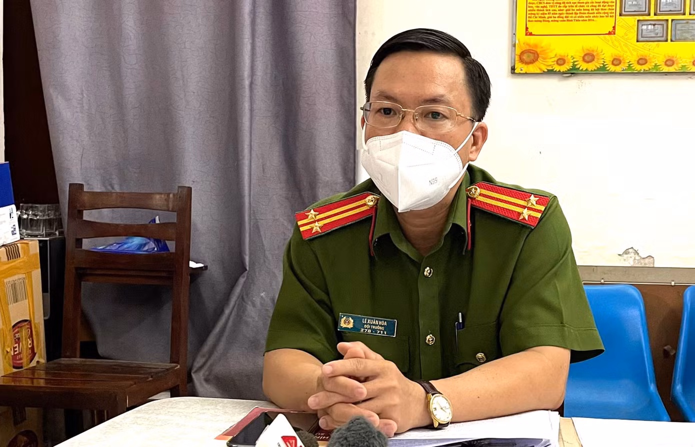 Đại diện Công an quận Bình Thạnh cung cấp nội dung vụ việc.