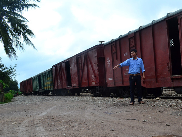 Ga Bình Định (tỉnh Bình Định), nơi các chủ gỗ tập kết đưa lên 8 toa gỗ lậu quý hiếm trót lọt. Ảnh: Việt Hương. Ga Bình Định (tỉnh Bình Định), nơi các chủ gỗ tập kết đưa lên 8 toa gỗ lậu quý hiếm trót lọt. Ảnh: Việt Hương