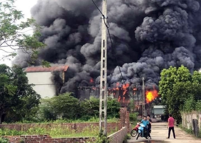 Hiện trường vụ cháy.