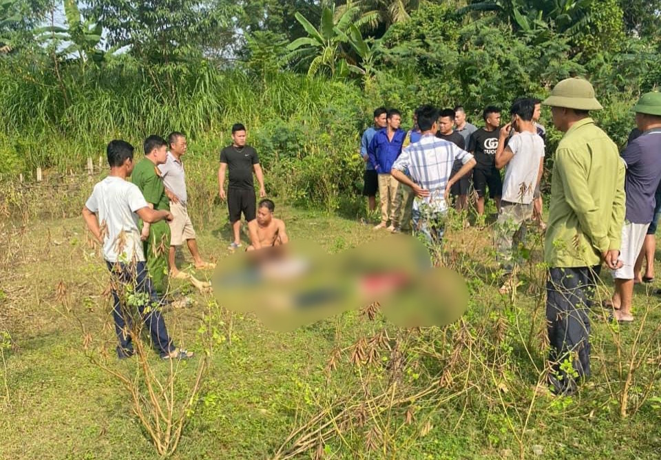 Hiện trường vụ hai học sinh đuối nước.