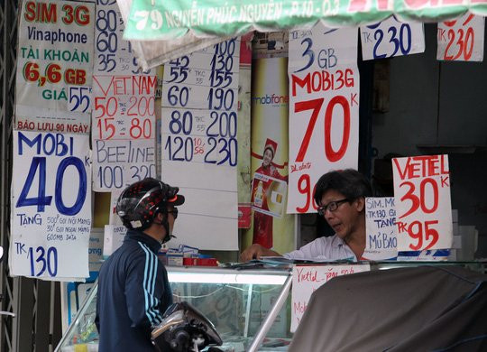 Thuê bao di động,Nhà mạng,Viettel,Vinaphone,MobiFone,SIM