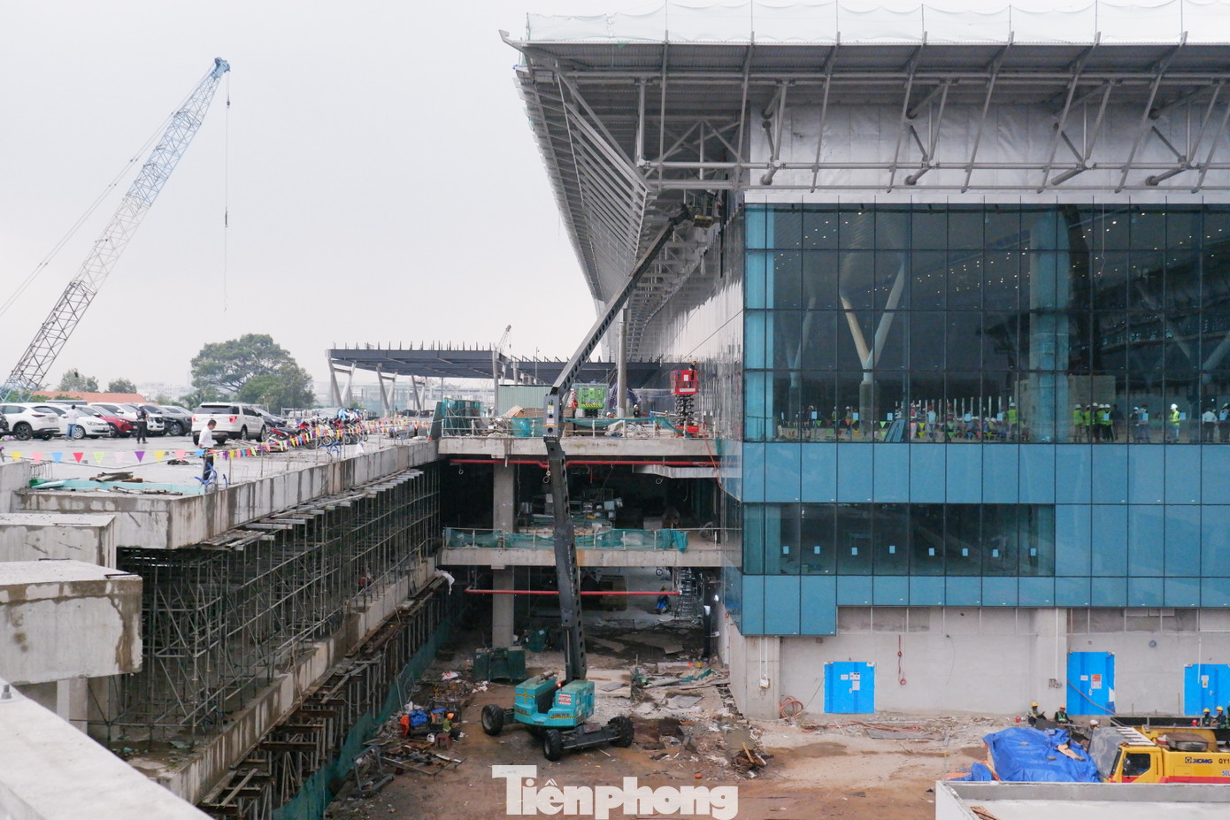 Các đơn vị đang tiếp tục đẩy nhanh thi công, nỗ lực đưa dự án về đích vượt tiến độ 2 tháng.