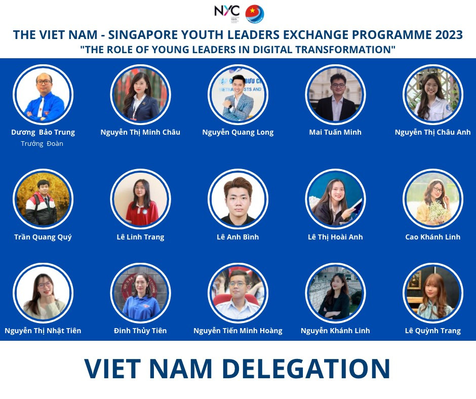Các đại biểu thanh niên Việt Nam tham dự chương trình Đối thoại Lãnh đạo trẻ Việt Nam – Singapore năm 2023. Các đại biểu thanh niên Việt Nam tham dự chương trình Đối thoại Lãnh đạo trẻ Việt Nam – Singapore năm 2023.
