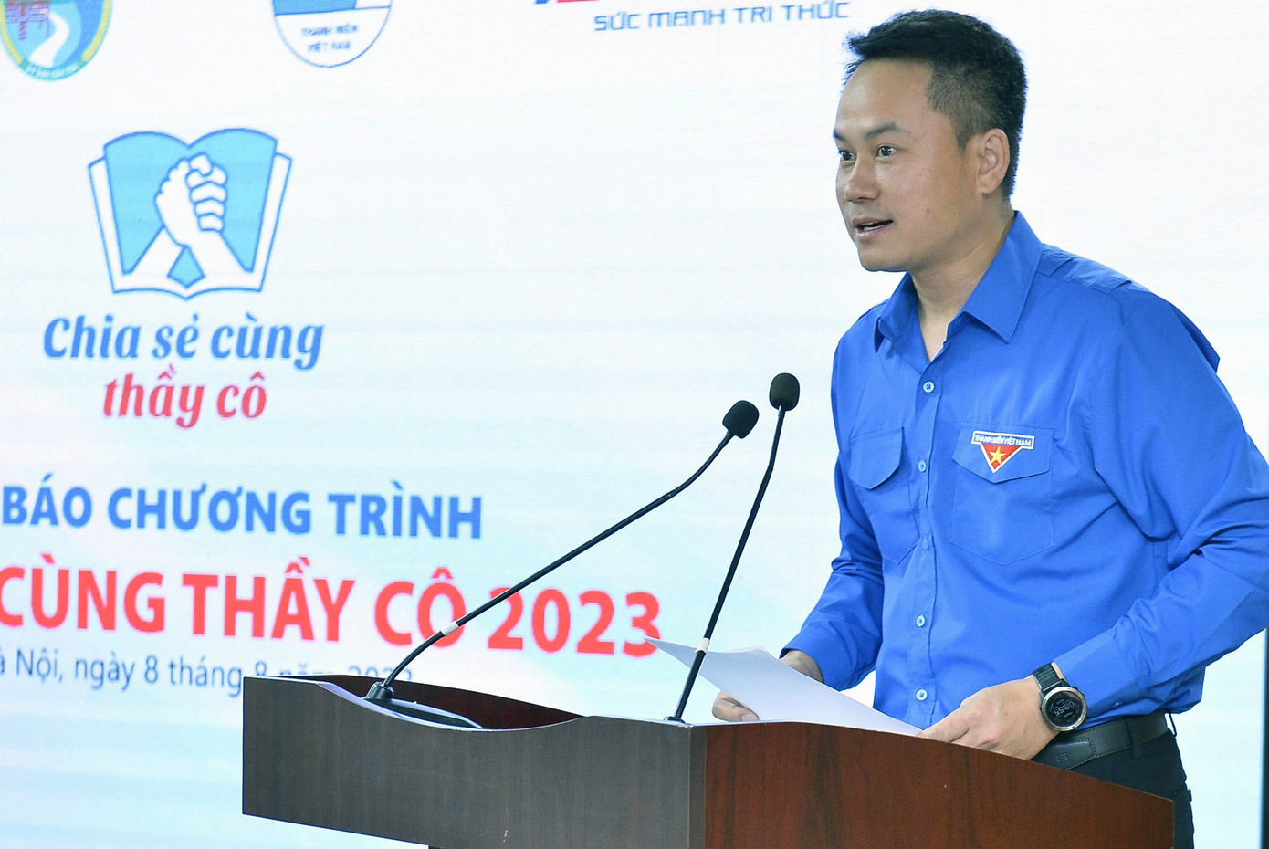 Anh Nguyễn Kim Quy phát biểu tại chương trình. Ảnh: BTC Anh Nguyễn Kim Quy phát biểu tại chương trình. Ảnh: BTC