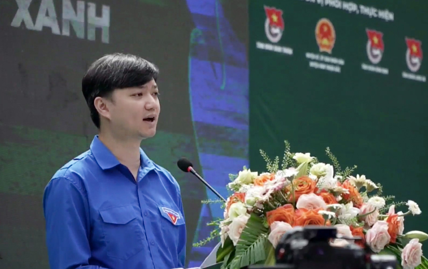 Anh Nguyễn Minh Triết phát biểu tại chương trình.