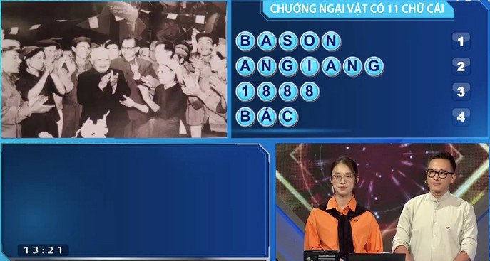 Ngọc Thịnh nhanh chóng giải đáp ẩn số vượt chướng ngại vật. Ngọc Thịnh nhanh chóng giải đáp ẩn số vượt chướng ngại vật.