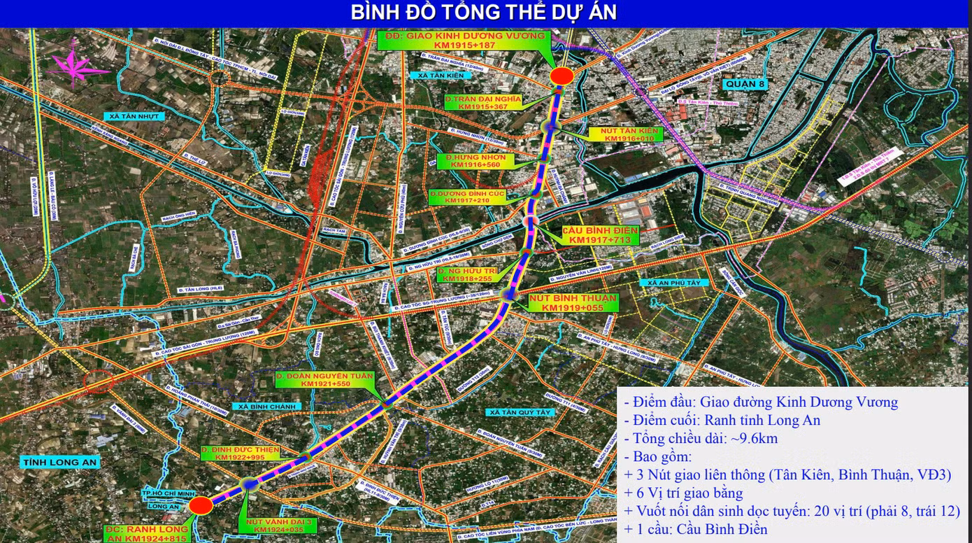 Bình đồ tổng thể dự án mở rộng quốc lộ 1.