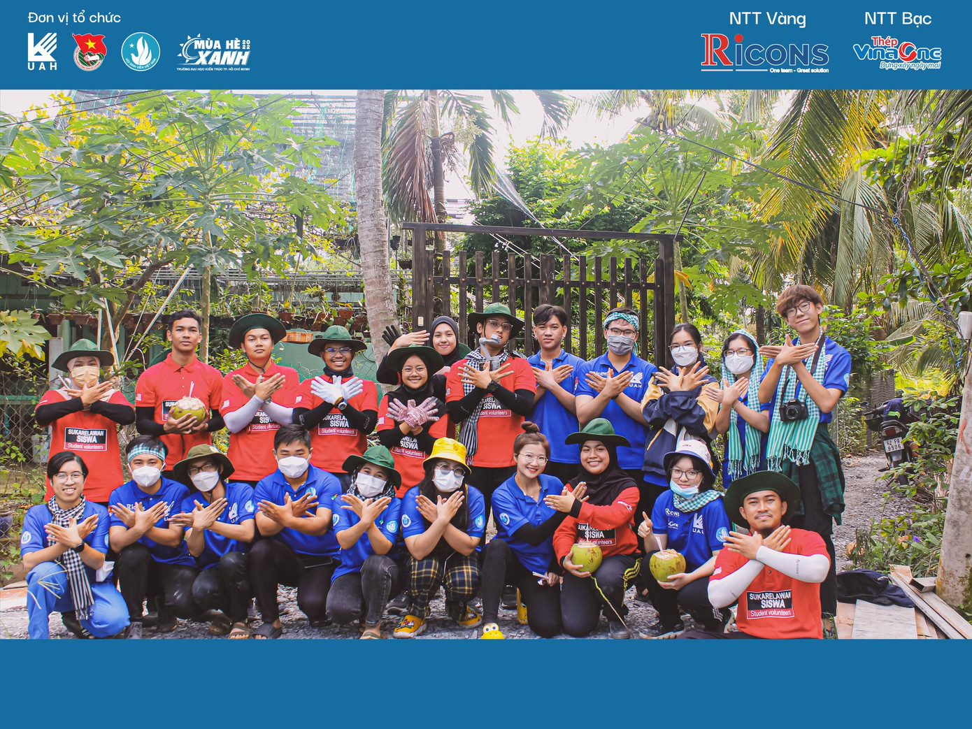 Hình ảnh chiến dịch Mùa Hè Xanh 2022 của trường. Ảnh: Fanpage Mùa Hè Xanh Kiến trúc.