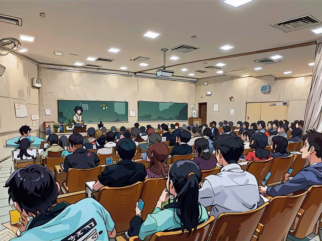 Khung cảnh một lớp học của trường. Ảnh: Câu Lạc Bộ Truyền thông Sáng tạo Đại Học Y Dược TPHCM