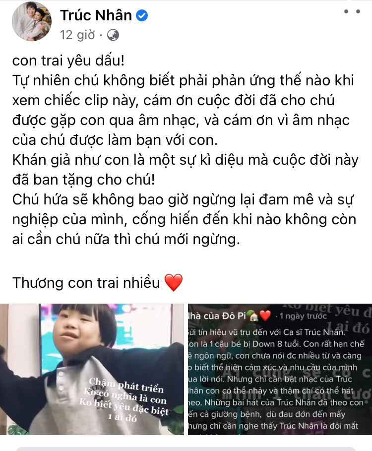 Câu chuyện về fan nhí đặc biệt của Trúc Nhân không chỉ lay động nhiều khán giả mà còn khiến anh không khỏi xúc động. Câu chuyện về fan nhí đặc biệt của Trúc Nhân không chỉ lay động nhiều khán giả mà còn khiến anh không khỏi xúc động.