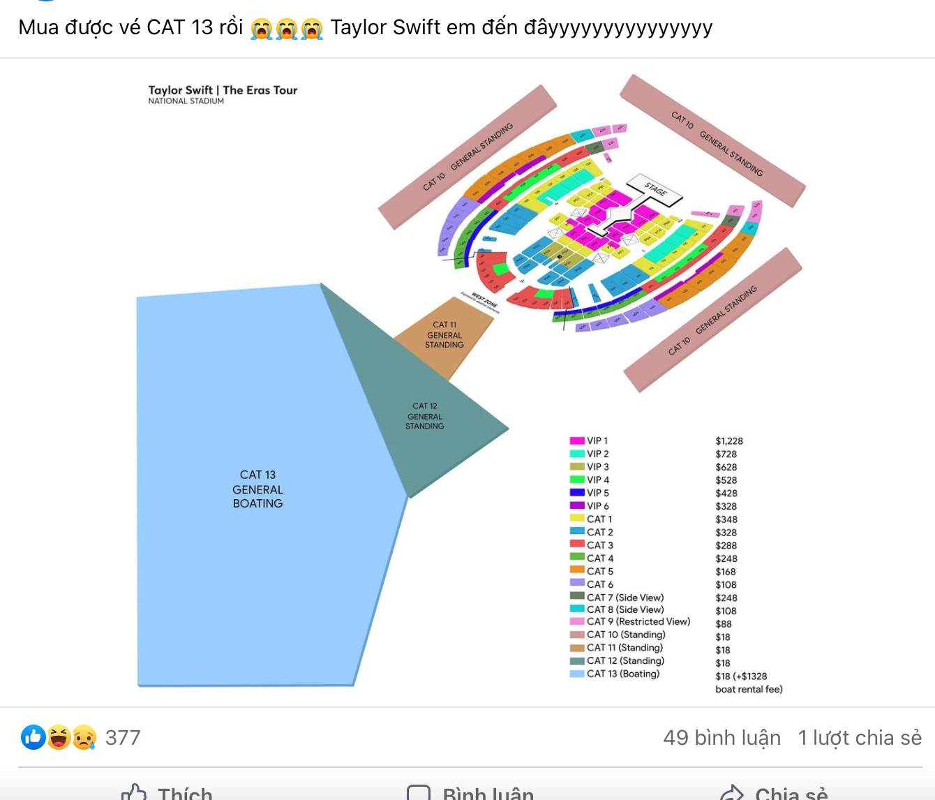 Ảnh chế khiến netizen cười ngả nghiêng, bạn fan này không mua được vé nên đành nghe ké show từ... bờ sông.