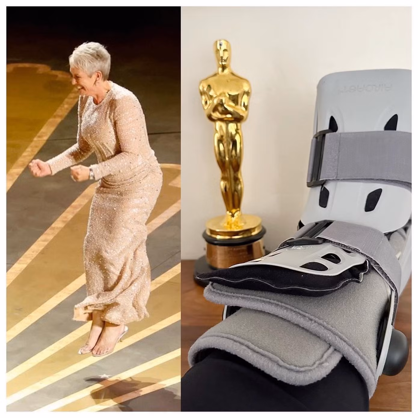 Jamie Lee Curtis chia sẻ khoảnh khắc “lúc đi hết mình, lúc về hết hồn" sau khi ăn mừng chiến thắng quan trọng của "Everything Everywhere All at Once".
