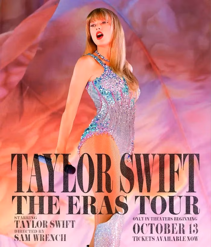 Poster của bộ phim The Eras Tour Movie.