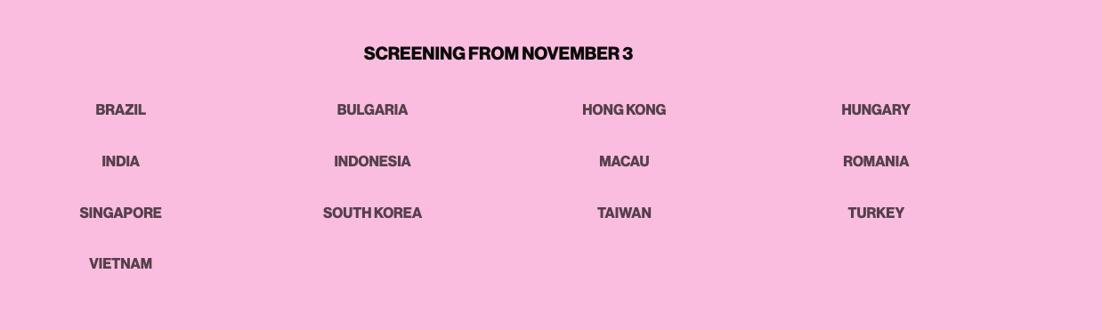 Khán giả Việt sẽ được xem phim vào ngày 3/11.