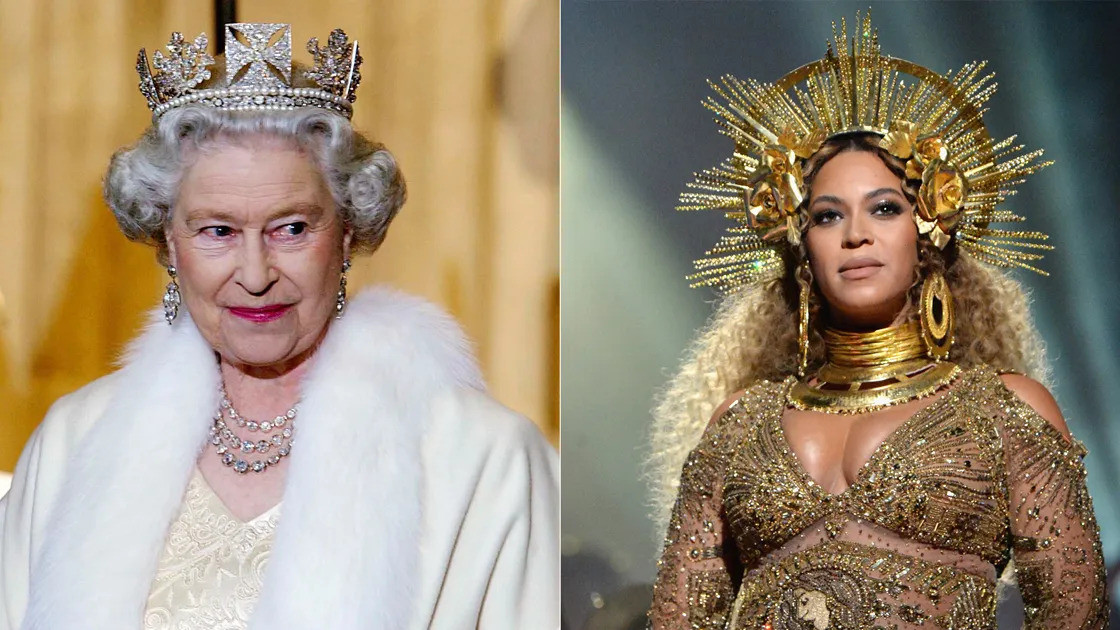 Beyoncé là chị em họ đời thứ 25 với Nữ hoàng Elizabeth ll. Beyoncé là chị em họ đời thứ 25 với Nữ hoàng Elizabeth ll.