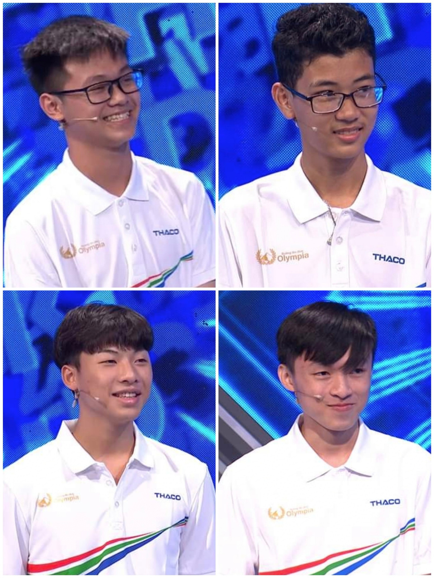 4 nam sinh xuất sắc nhất các cuộc thi tuần. Nguồn: Fanpage Đường Lên Đỉnh Olympia 4 nam sinh xuất sắc nhất các cuộc thi tuần. Nguồn: Fanpage Đường Lên Đỉnh Olympia